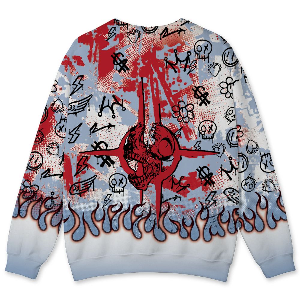 Fire-Red-5s-NastyJamz-Sweatshirt-Match-Run-Into-Fear-All-Over-Print