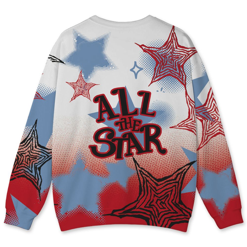 Fire-Red-5s-NastyJamz-Sweatshirt-Match-Pattern-With-All-The-Stars-All-Over-Print