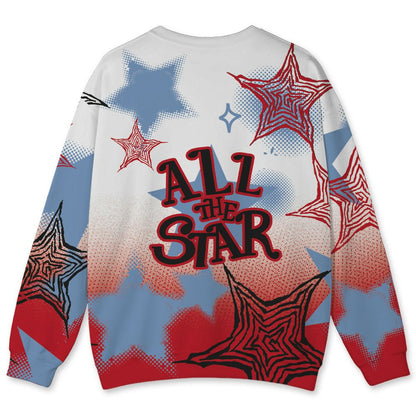 Fire-Red-5s-NastyJamz-Sweatshirt-Match-Pattern-With-All-The-Stars-All-Over-Print