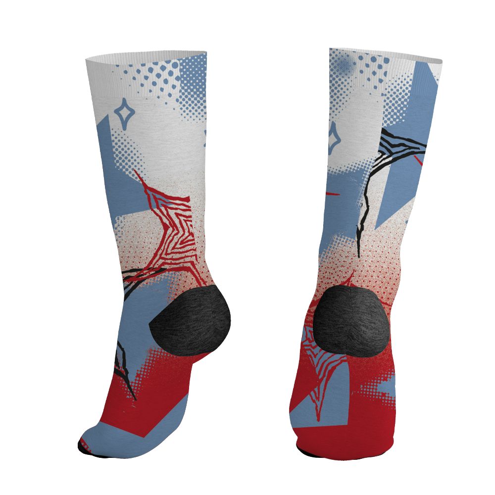 Fire-Red-5s-NastyJamz-Socks-Match-Pattern-With-All-The-Stars-All-Over-Print