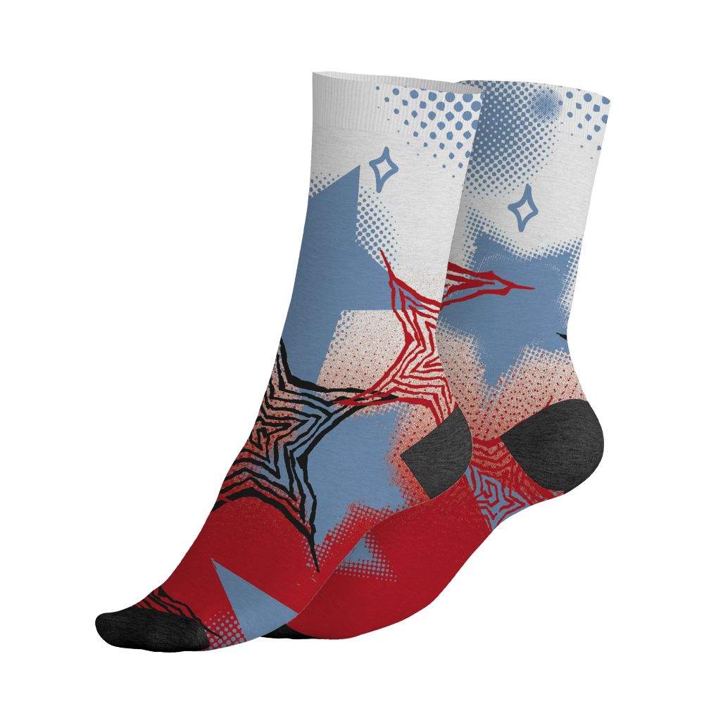 Fire-Red-5s-NastyJamz-Socks-Match-Pattern-With-All-The-Stars-All-Over-Print