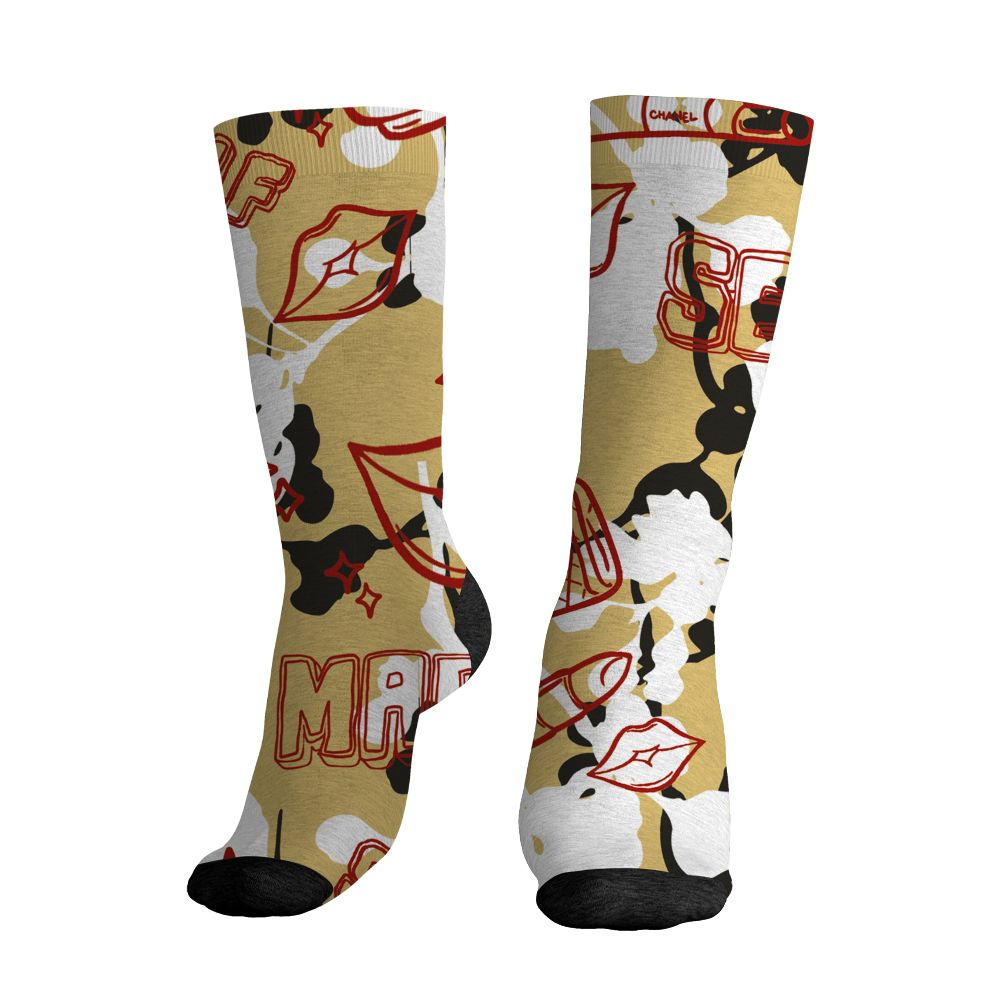 Pizza-4s-NastyJamz-Socks-Match-Sneaker-Girl-Selfmade-All-Over-Print