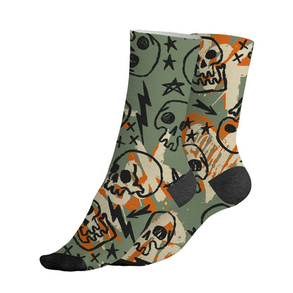 Undefeated-4s-NastyJamz-Socks-Match-Love-Rock-Pattern-All-Over-Print