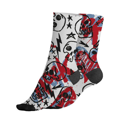 Fire-Red-5s-NastyJamz-Socks-Match-Love-Rock-Pattern-All-Over-Print