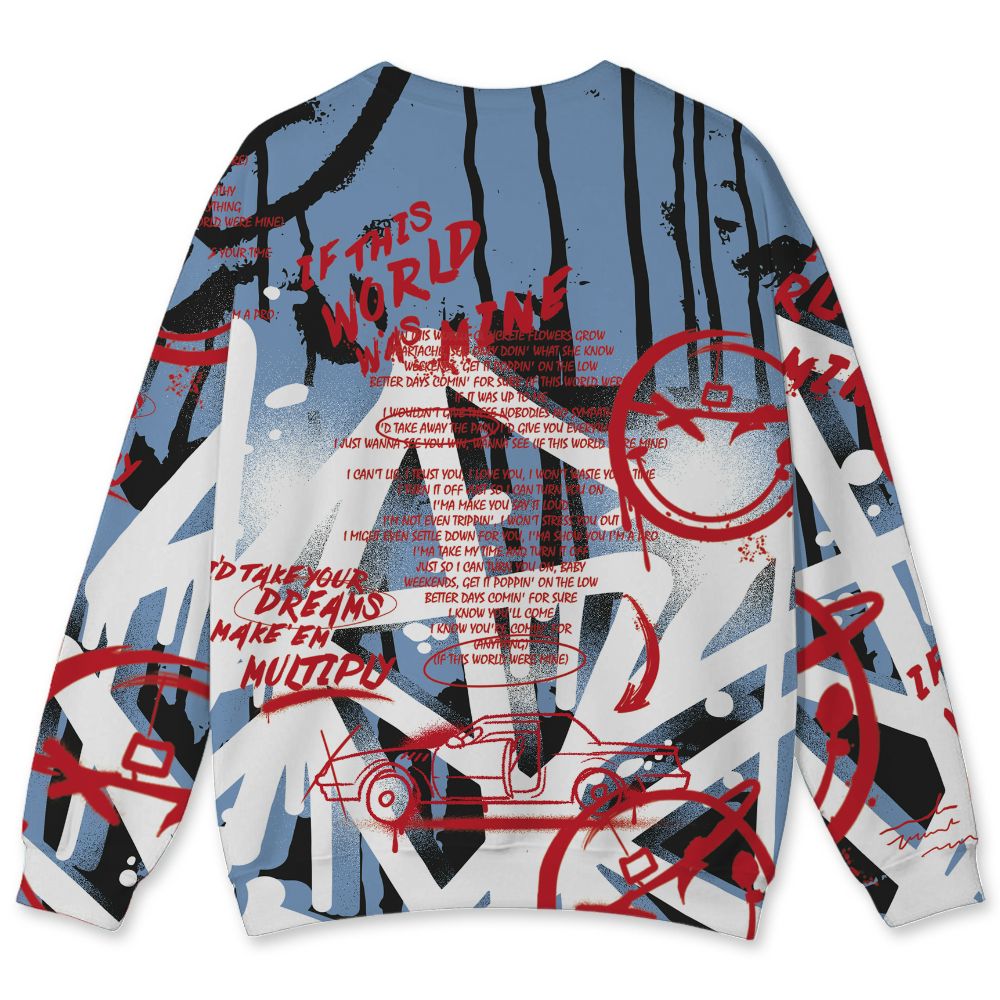 Fire-Red-5s-NastyJamz-Sweatshirt-Match-Pattern-Luther-Team-All-Over-Print