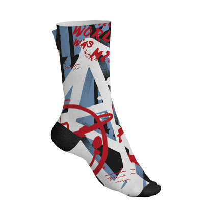 Fire-Red-5s-NastyJamz-Socks-Match-Pattern-Luther-Team-All-Over-Print