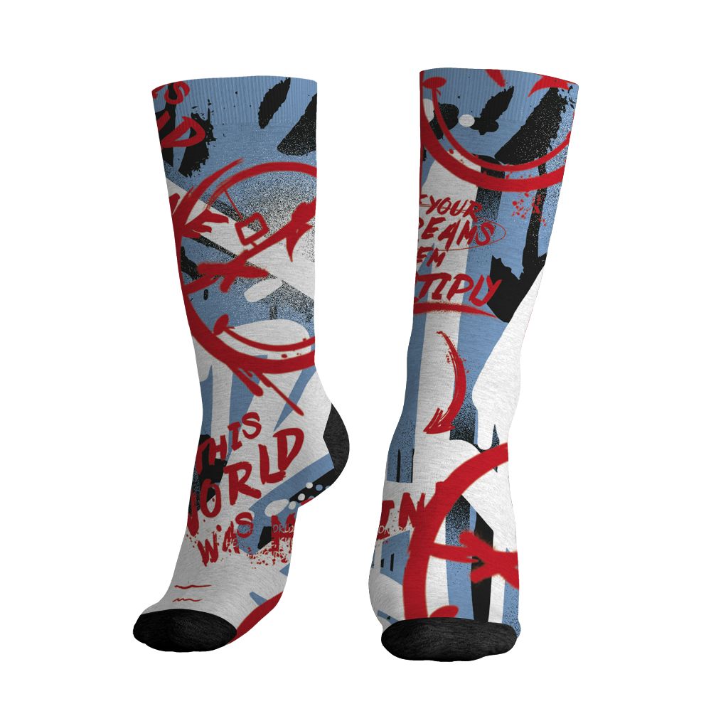 Fire-Red-5s-NastyJamz-Socks-Match-Pattern-Luther-Team-All-Over-Print