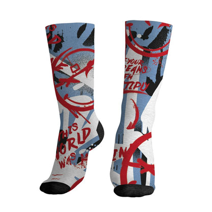 Fire-Red-5s-NastyJamz-Socks-Match-Pattern-Luther-Team-All-Over-Print