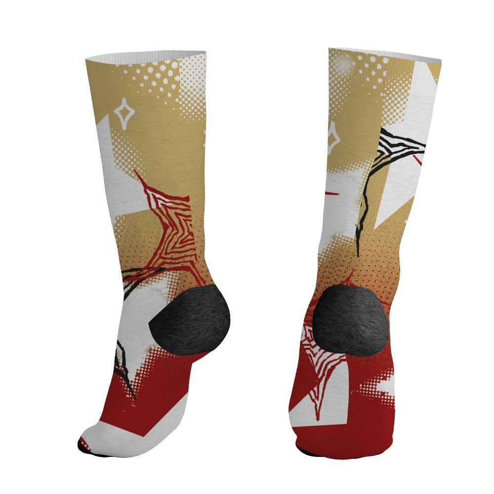 Pizza-4s-NastyJamz-Socks-Match-Pattern-With-All-The-Stars-All-Over-Print