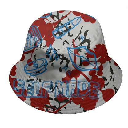 Spizike-Bordeaux-NastyJamz-Bucket-Hat-Match-Sneaker-Girl-Selfmade-All-Over-Print
