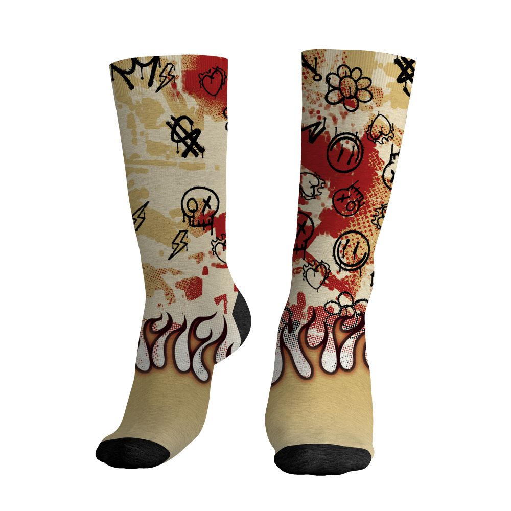 Pizza-4s-NastyJamz-Socks-Match-Run-Into-Fear-All-Over-Print