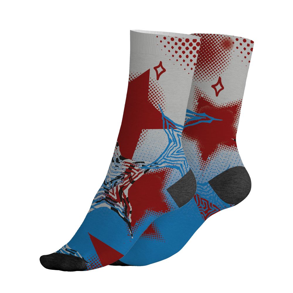 Spizike-Bordeaux-NastyJamz-Socks-Match-Pattern-With-All-The-Stars-All-Over-Print