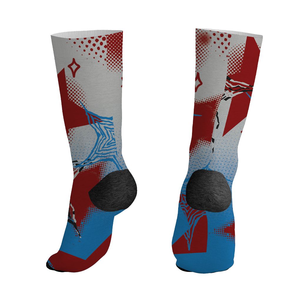 Spizike-Bordeaux-NastyJamz-Socks-Match-Pattern-With-All-The-Stars-All-Over-Print