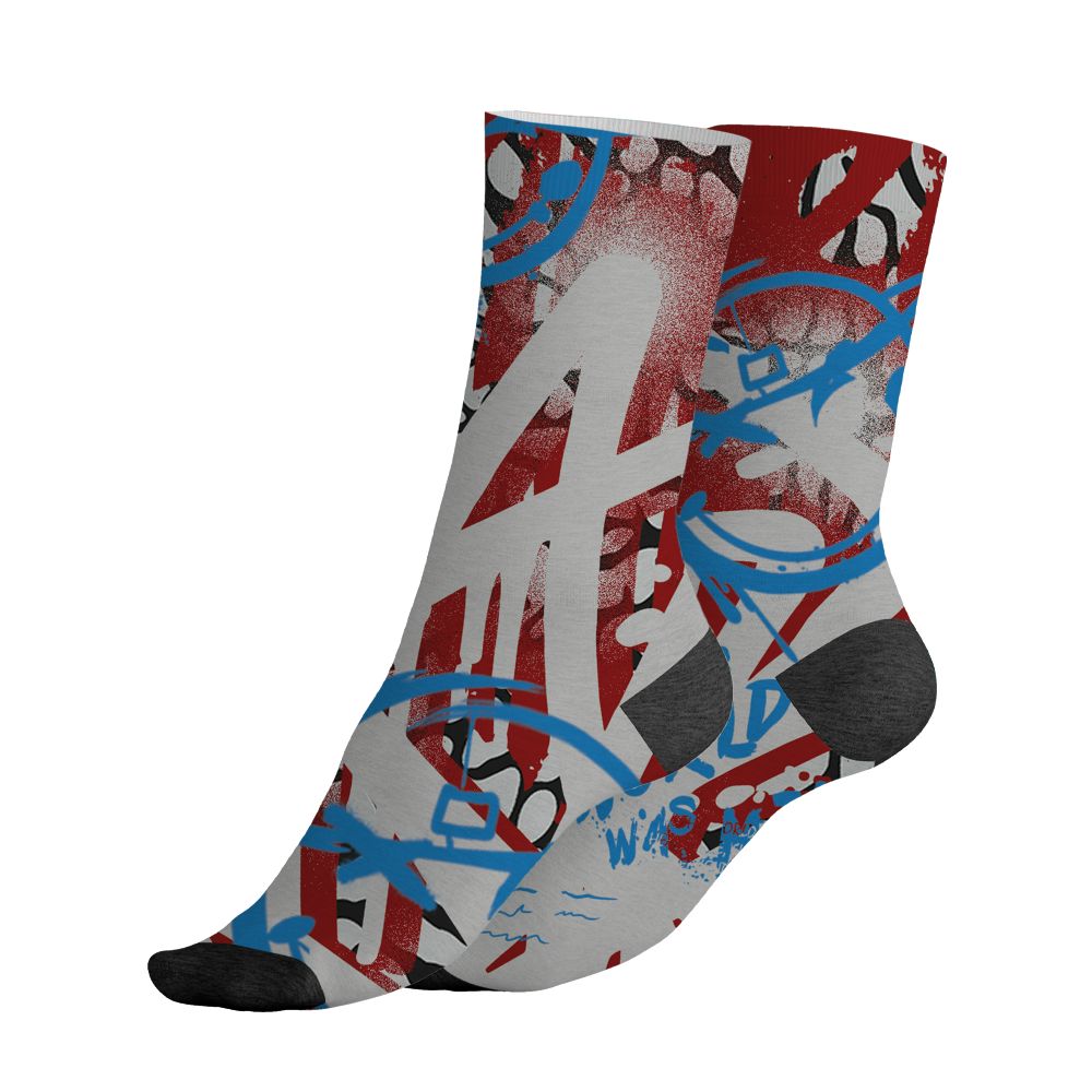 Spizike-Bordeaux-NastyJamz-Socks-Match-Pattern-Luther-Team-All-Over-Print