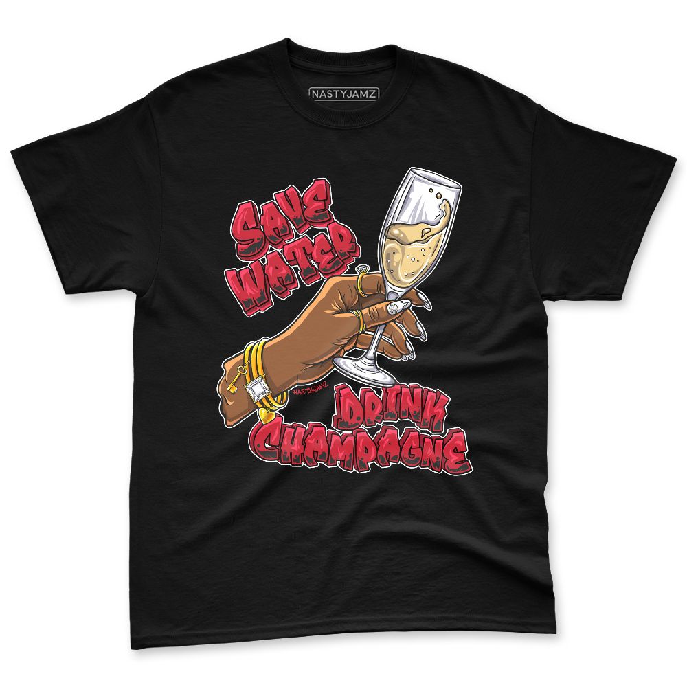 Fire-Red-5s-NastyJamz-Premium-T-Shirt-Match-Drink-Champagne