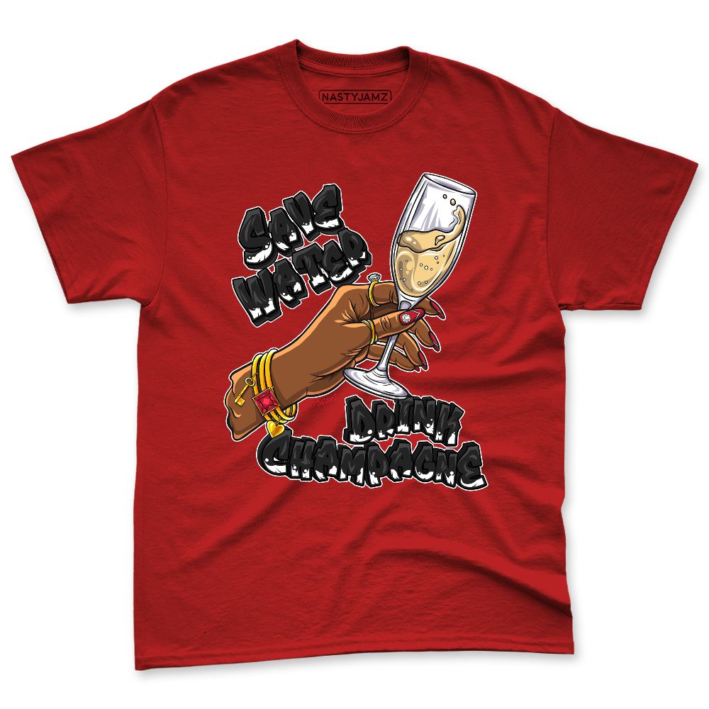 Fire-Red-5s-NastyJamz-Premium-T-Shirt-Match-Drink-Champagne