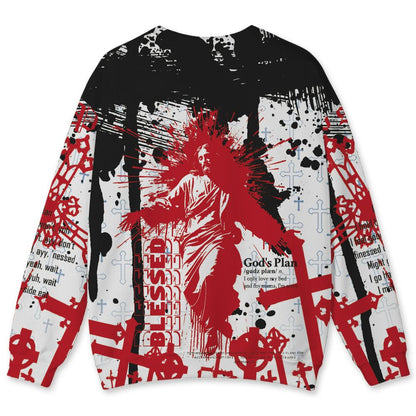 Fire-Red-5s-NastyJamz-Sweatshirt-Match-Pattern-God&