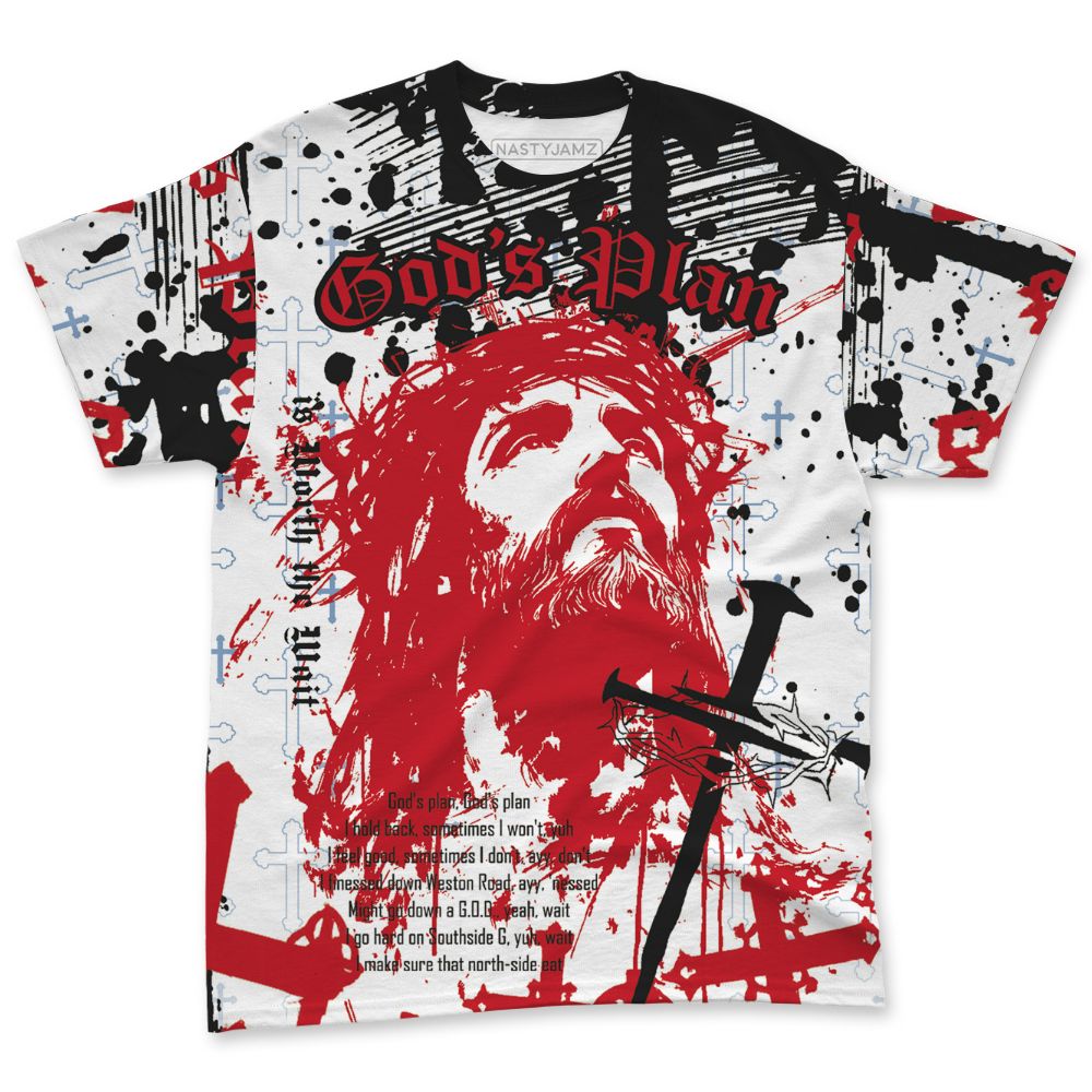 Fire-Red-5s-NastyJamz-T-Shirt-Match-Pattern-God&