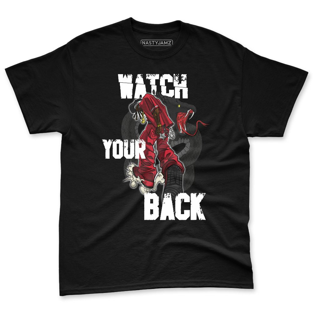 Fire-Red-5s-NastyJamz-Premium-T-Shirt-Match-Watch-Your-Back