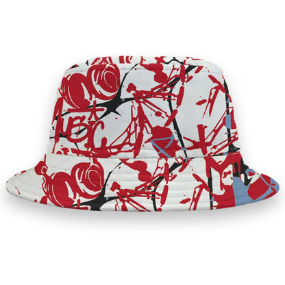 Fire-Red-5s-NastyJamz-Bucket-Hat-Match-Pattern-Dna-Graffiti-All-Over-Print