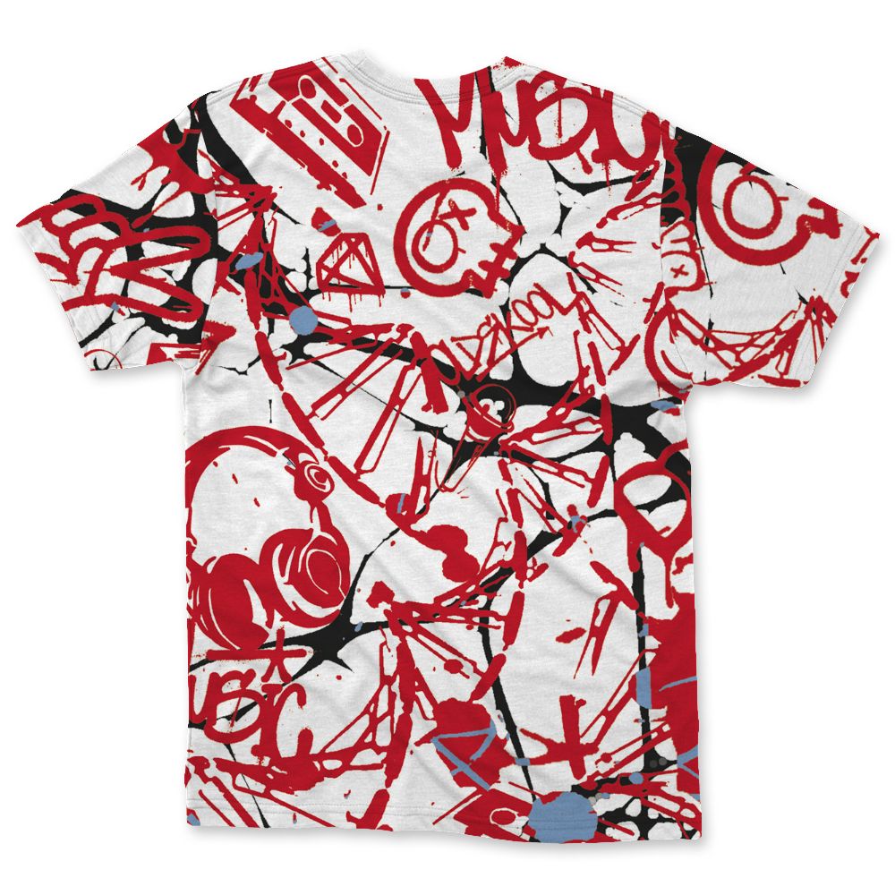 Fire-Red-5s-NastyJamz-T-Shirt-Match-Pattern-Dna-Graffiti-All-Over-Print
