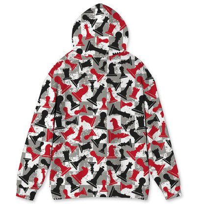 Fire-Red-5s-NastyJamz-Hoodie-Match-Pattern-Chess-All-Over-Print