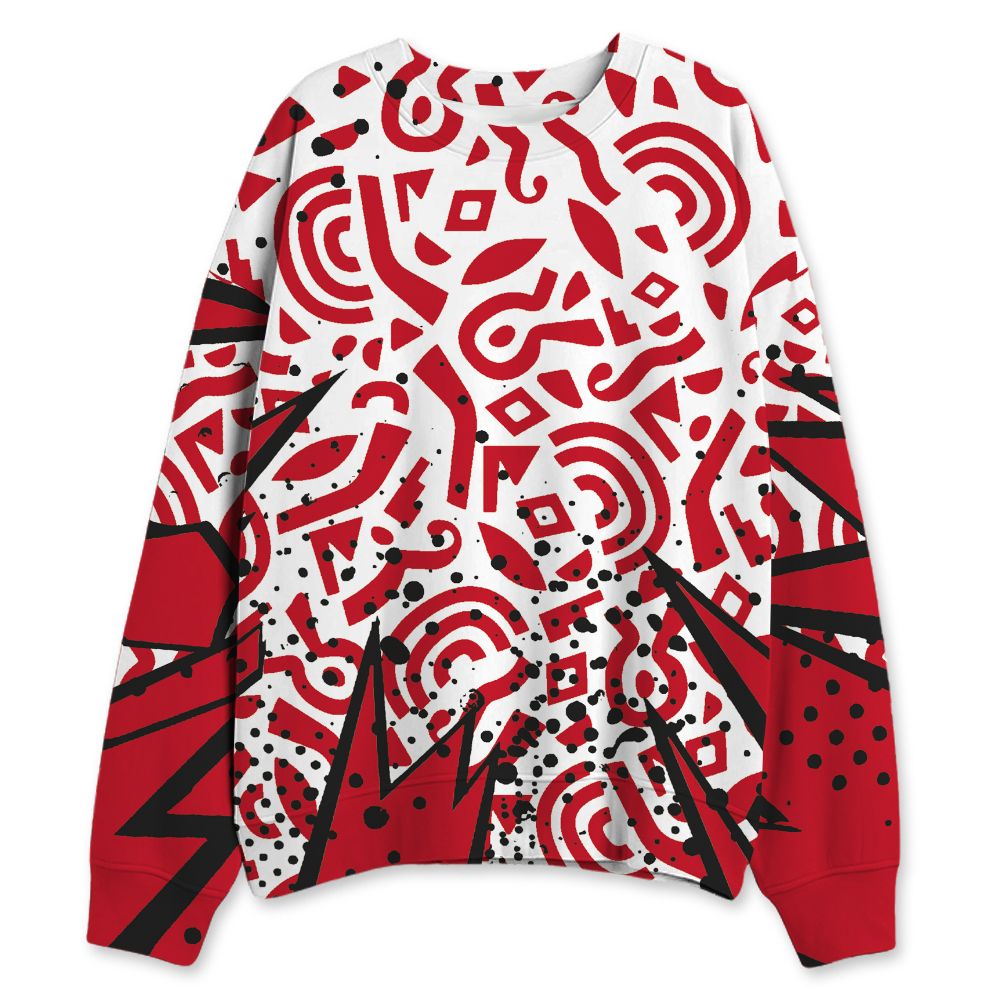 Fire-Red-5s-NastyJamz-Sweatshirt-Match-Pattern-Geometric-All-Over-Print