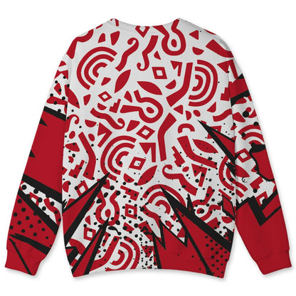 Fire-Red-5s-NastyJamz-Sweatshirt-Match-Pattern-Geometric-All-Over-Print