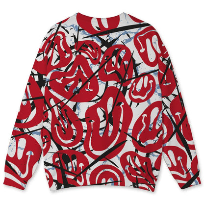 Fire-Red-5s-NastyJamz-Sweatshirt-Match-Smile-Through-The-Pain-All-Over-Print
