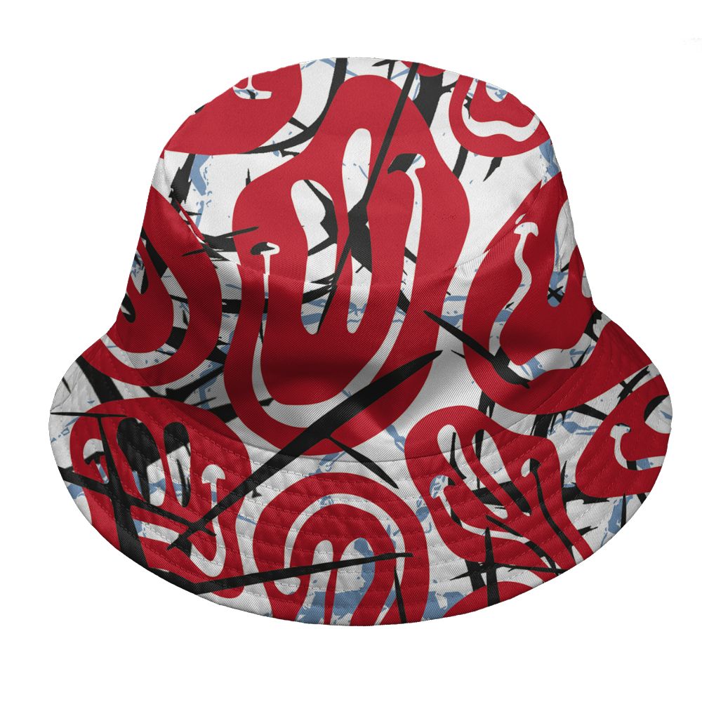 Fire-Red-5s-NastyJamz-Bucket-Hat-Match-Smile-Through-The-Pain-All-Over-Print