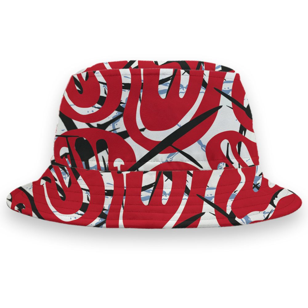 Fire-Red-5s-NastyJamz-Bucket-Hat-Match-Smile-Through-The-Pain-All-Over-Print