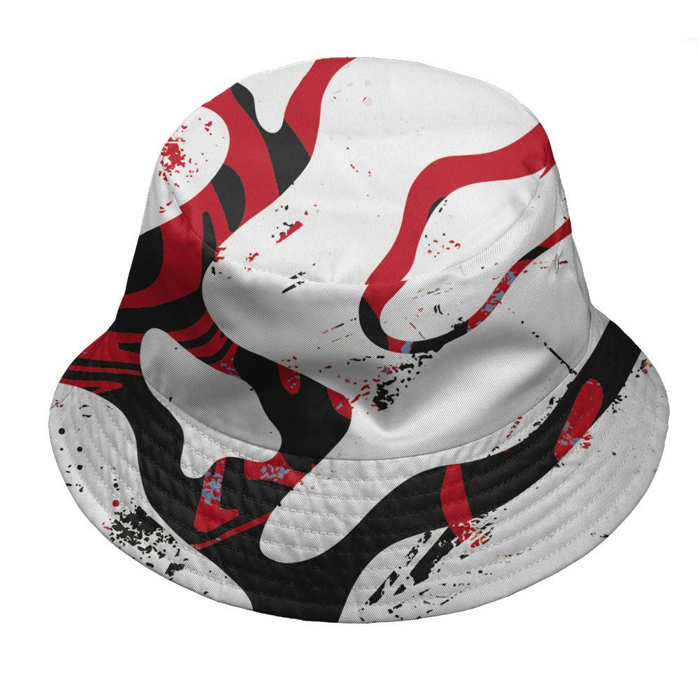 Fire-Red-5s-NastyJamz-Bucket-Hat-Match-Pattern-Be-Happy-All-Over-Print