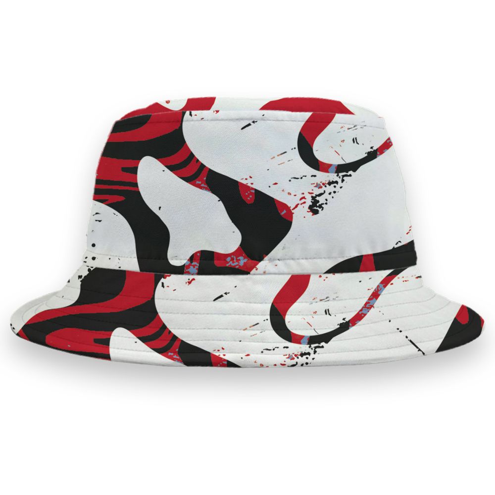 Fire-Red-5s-NastyJamz-Bucket-Hat-Match-Pattern-Be-Happy-All-Over-Print