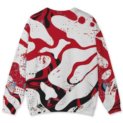 Fire-Red-5s-NastyJamz-Sweatshirt-Match-Pattern-Be-Happy-All-Over-Print