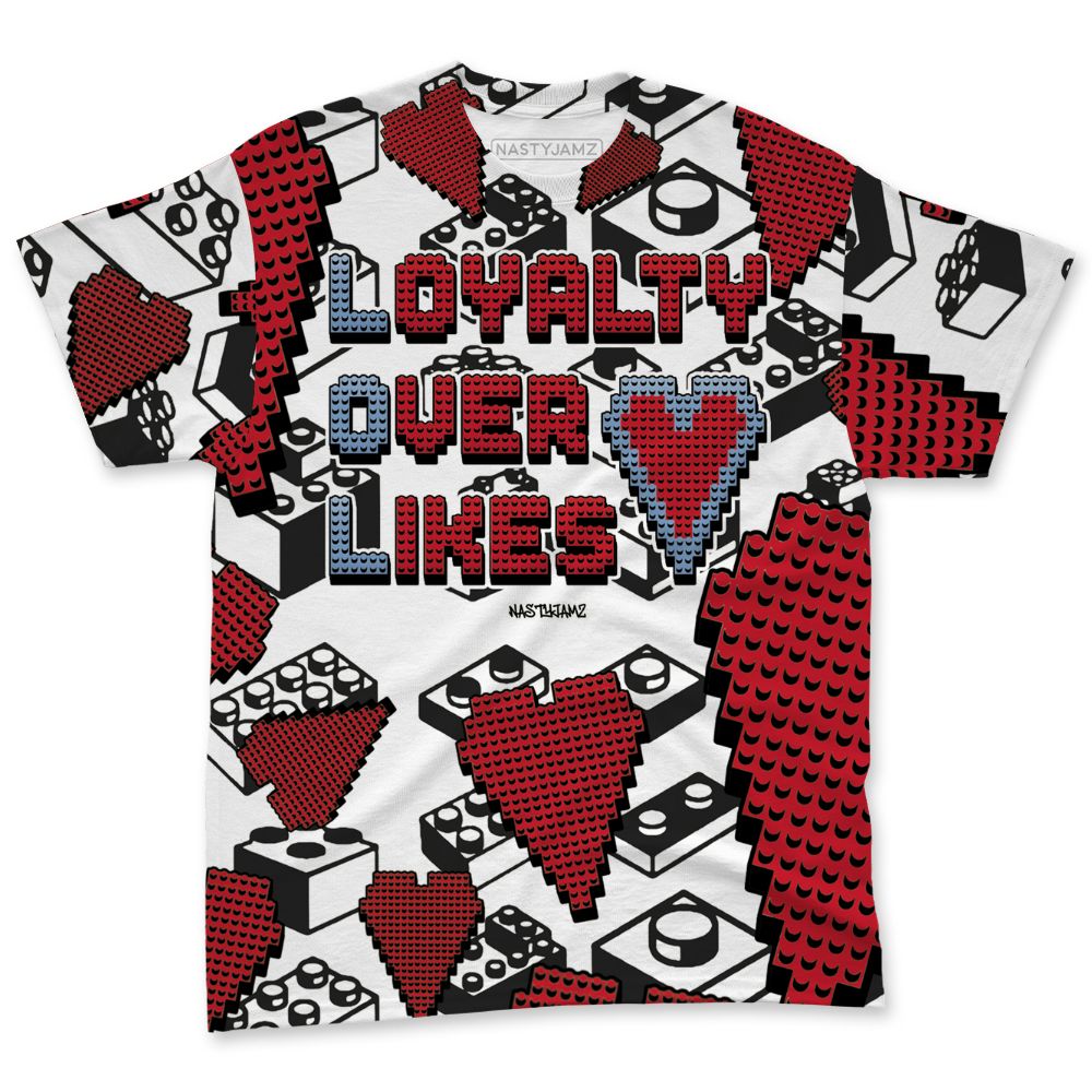 Fire-Red-5s-NastyJamz-T-Shirt-Match-Loyalty-Over-Likes-All-Over-Print