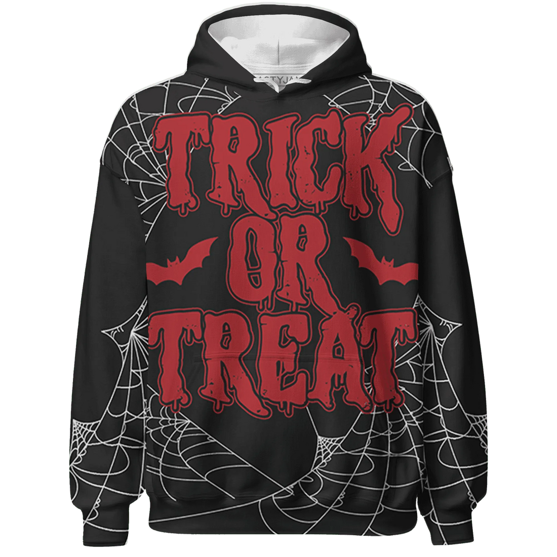Black-Toe-Reimagined-Red-White-1s-NastyJamz-Hoodie-Match-Trick-Or-Treat-3D