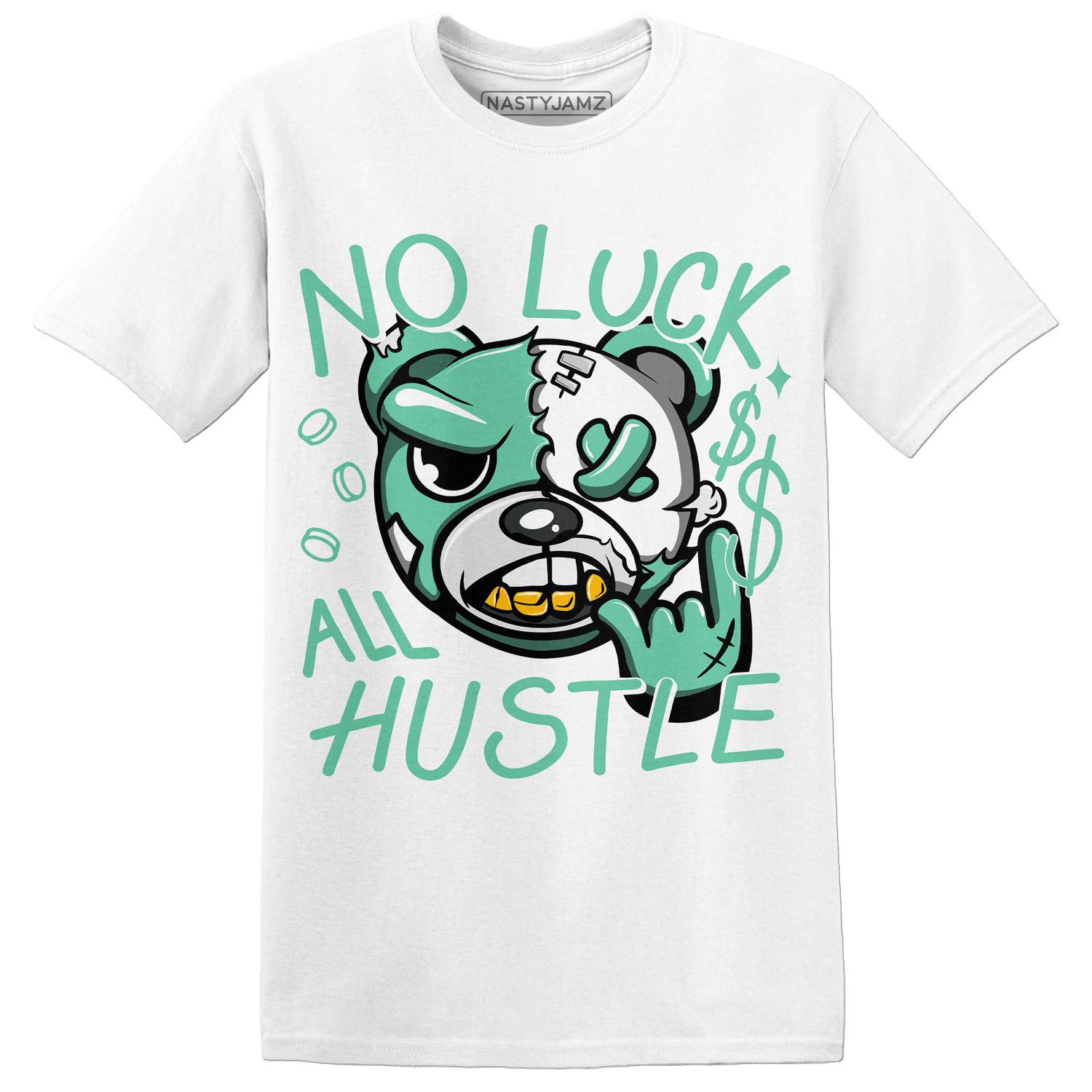High OG Green Glow 1s T Shirt Match All Hustle - NastyJamz