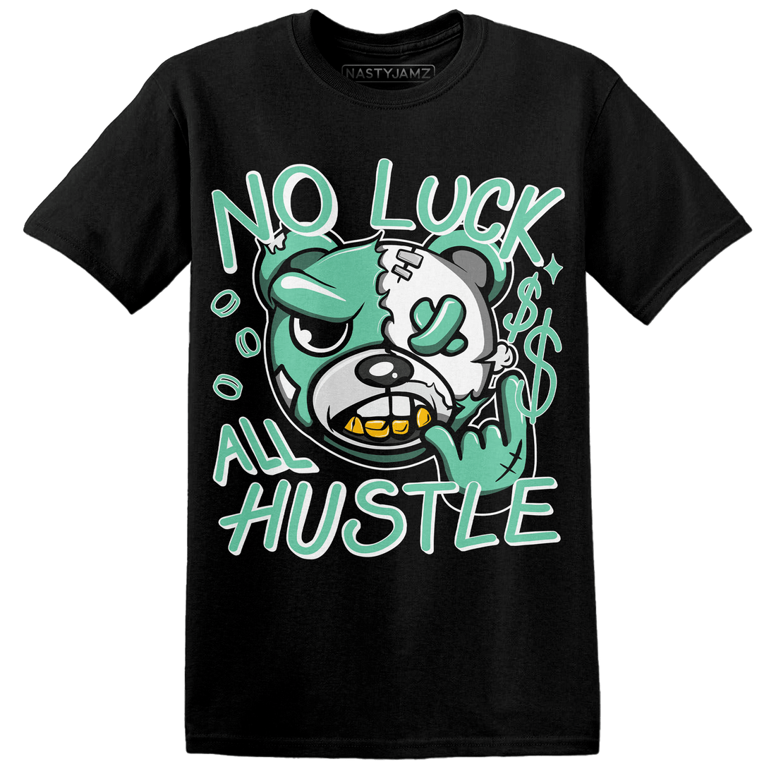 High OG Green Glow 1s T Shirt Match All Hustle - NastyJamz