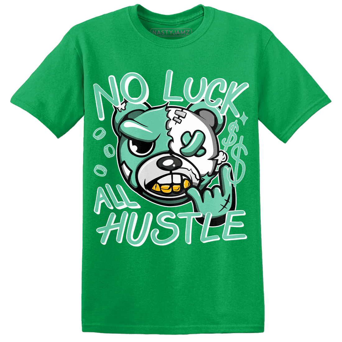High OG Green Glow 1s T Shirt Match All Hustle - NastyJamz
