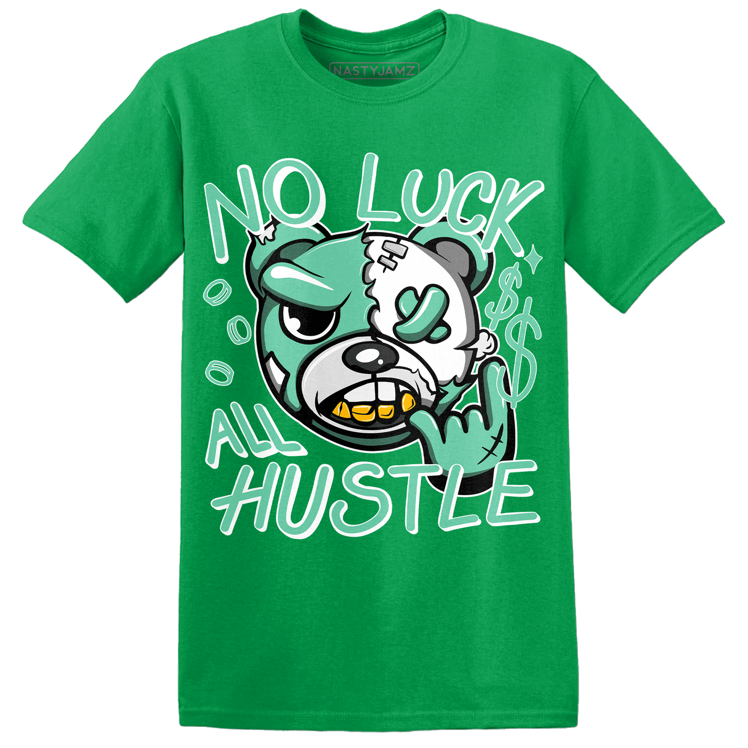 High OG Green Glow 1s T Shirt Match All Hustle - NastyJamz