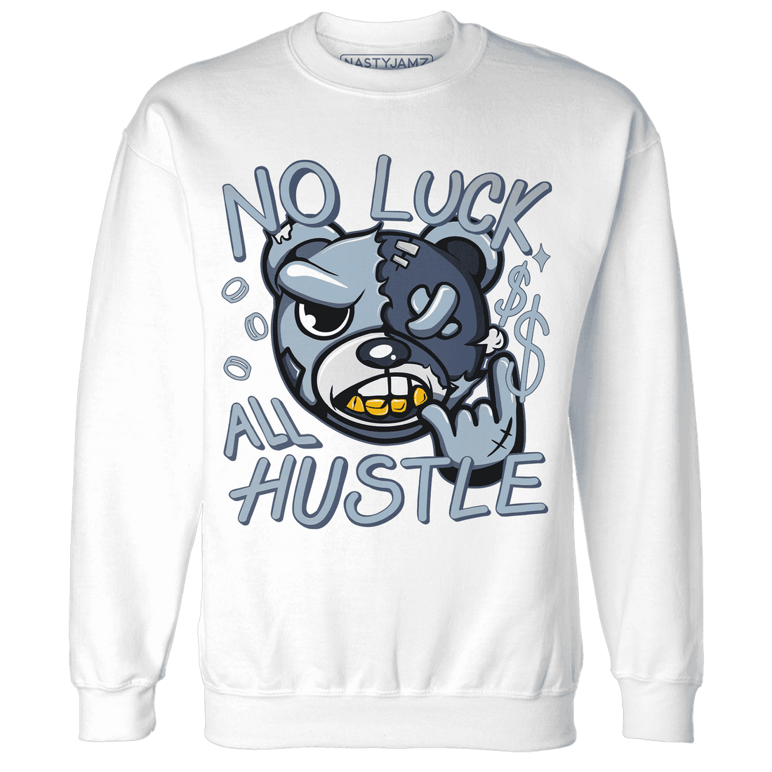 Mid Diffused Blue Grey 1s Sweatshirt Match All Hustle - NastyJamz
