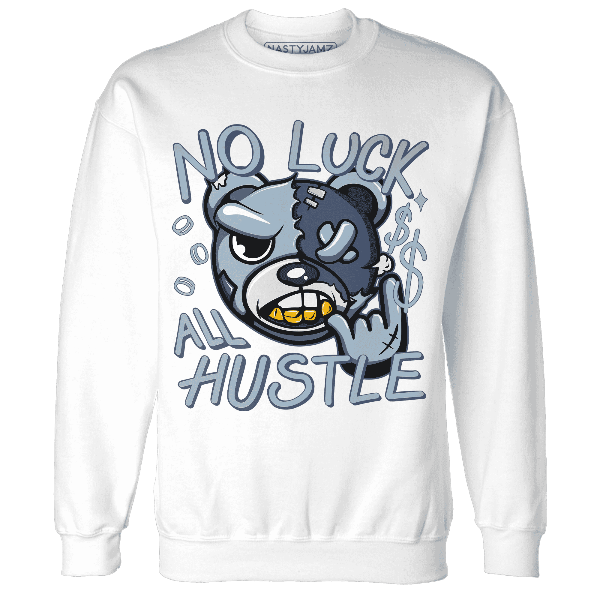 Mid Diffused Blue Grey 1s Sweatshirt Match All Hustle - NastyJamz