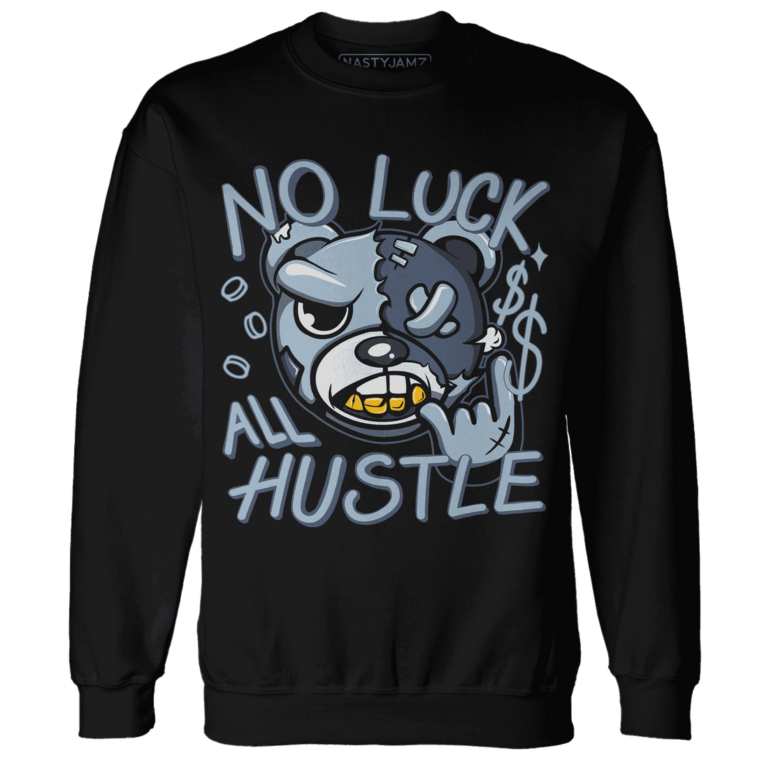 Mid Diffused Blue Grey 1s Sweatshirt Match All Hustle - NastyJamz