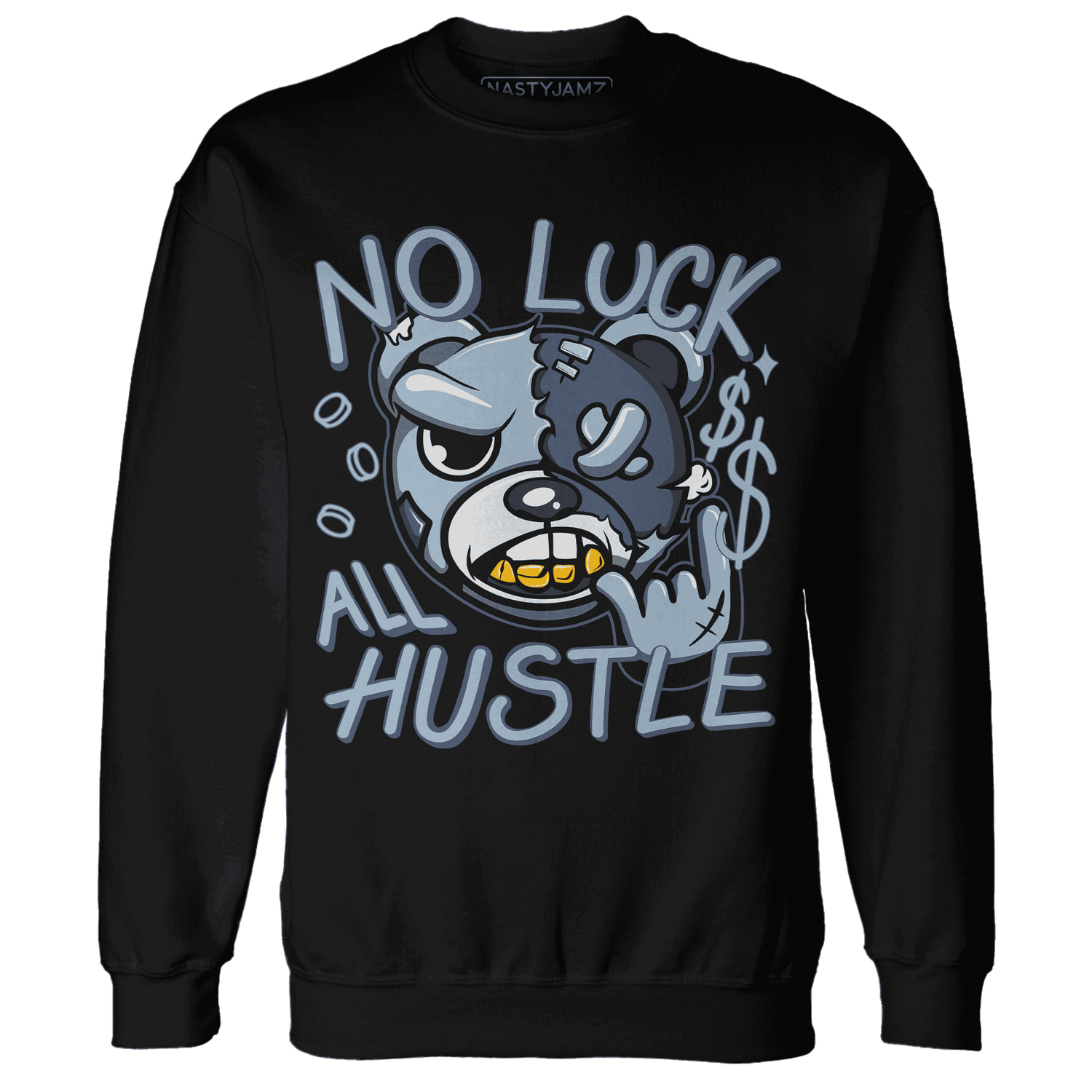 Mid Diffused Blue Grey 1s Sweatshirt Match All Hustle - NastyJamz