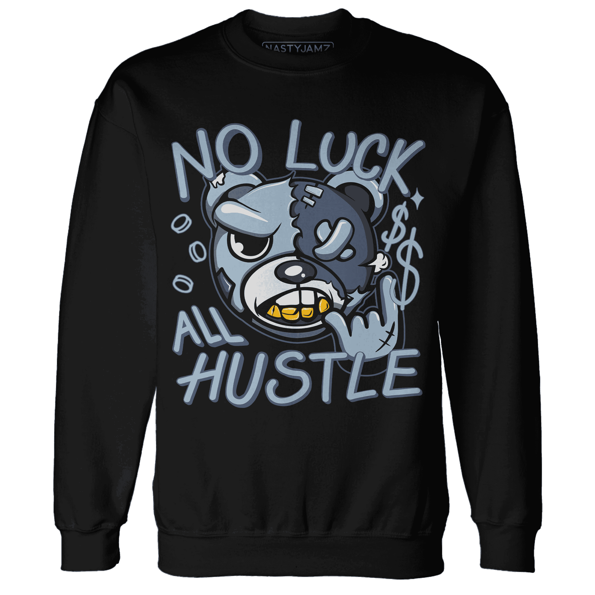 Mid Diffused Blue Grey 1s Sweatshirt Match All Hustle - NastyJamz