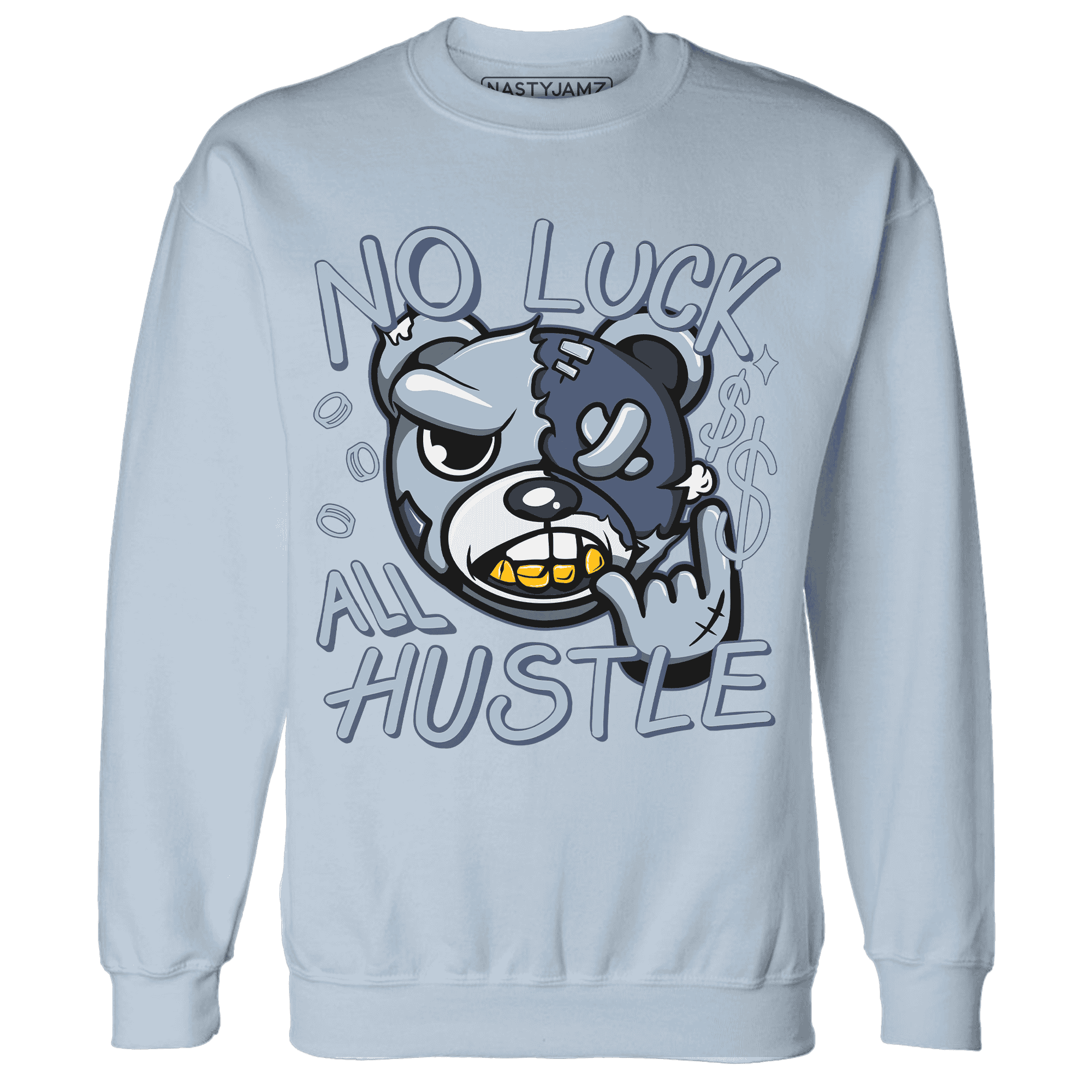 Mid Diffused Blue Grey 1s Sweatshirt Match All Hustle - NastyJamz
