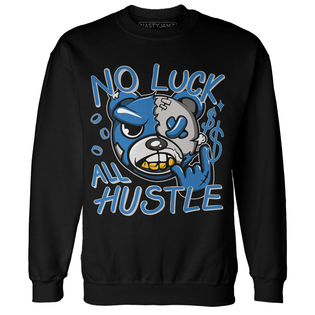 Industrial Blue 4s Sweatshirt Match All Hustle - NastyJamz