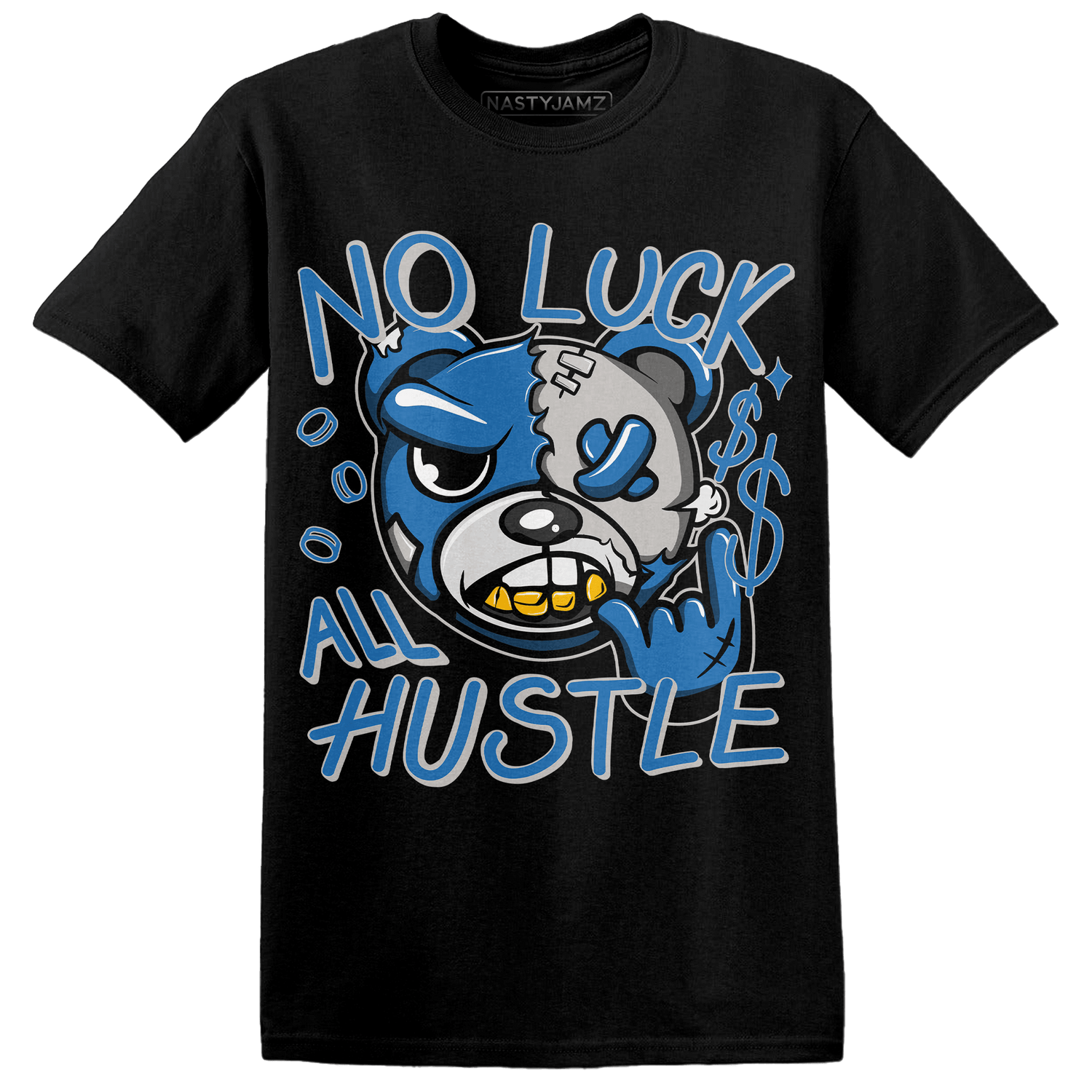 Industrial Blue 4s T Shirt Match All Hustle - NastyJamz