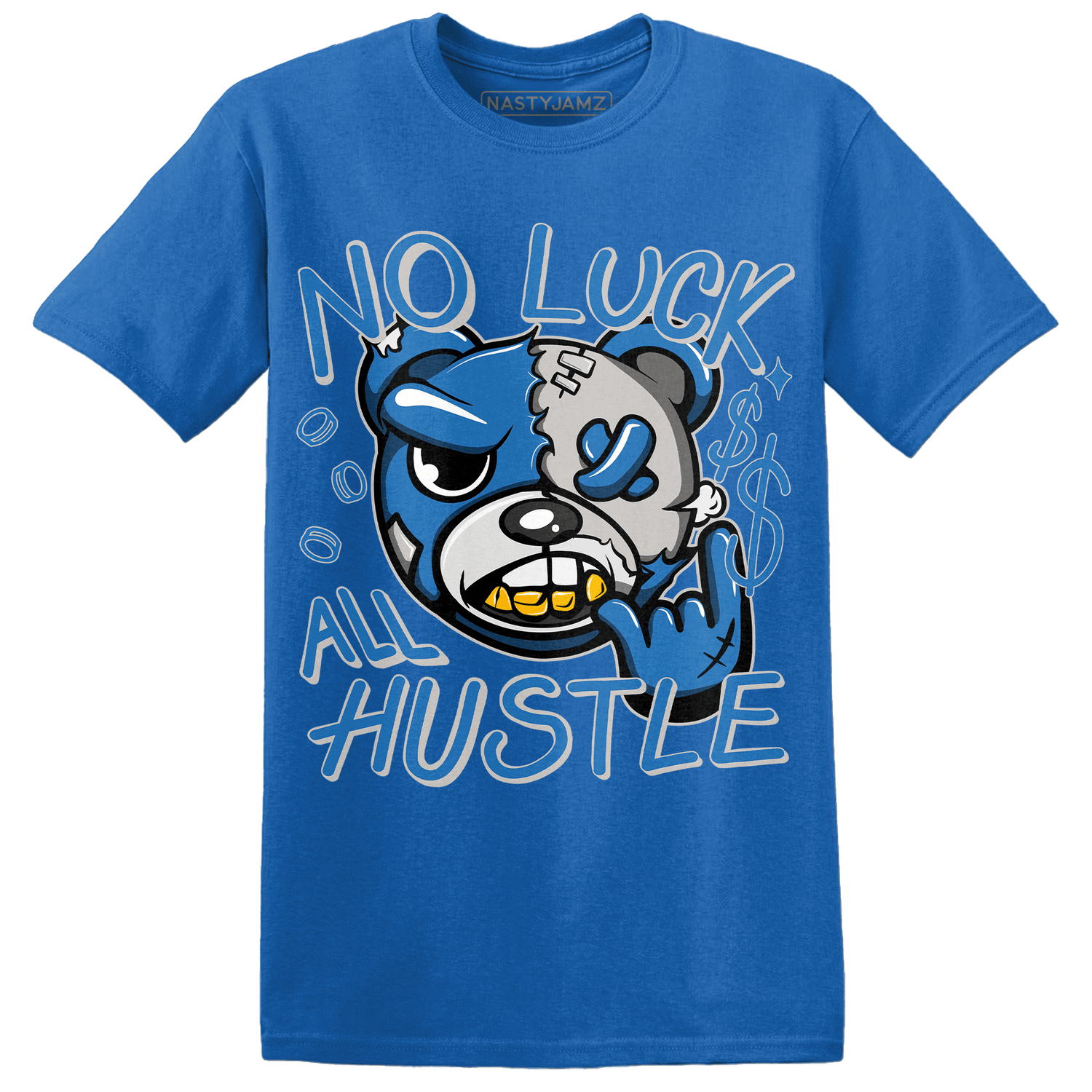 Industrial Blue 4s T Shirt Match All Hustle - NastyJamz