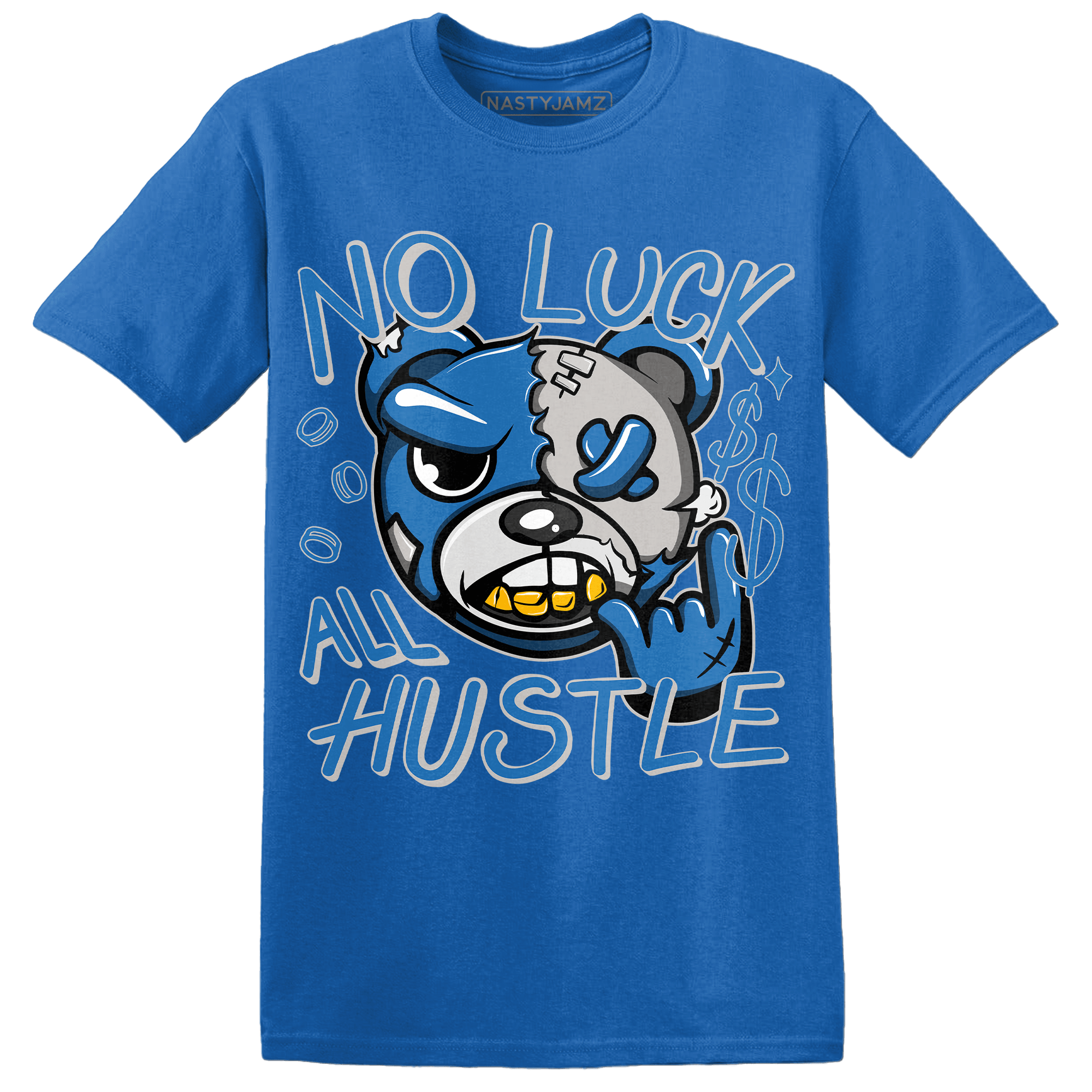 Industrial Blue 4s T Shirt Match All Hustle - NastyJamz